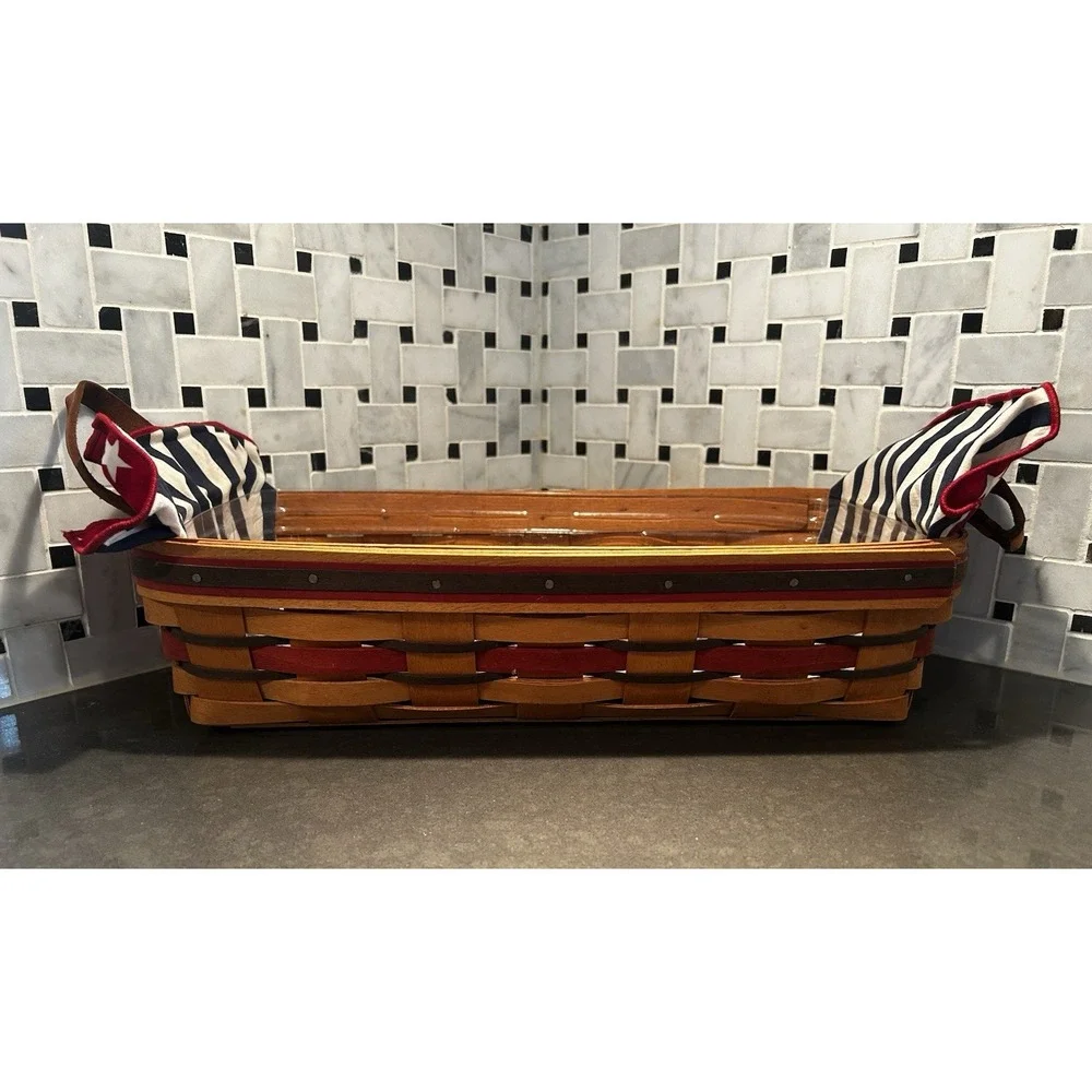 1993 Longaberger Crisco American Baking Celebration Basket Stars & Stripes Combo
